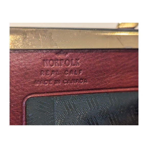 ✨Vintage Wallet Cherry Red w/ Gold Hardware~Real Calf~New in Box - Picture 5 of 7